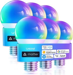 Best Apple Home Light Bulbs - Linkind Matter Smart Bulb