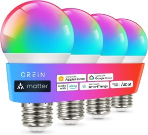 Best Apple Home Light Bulbs - OREiN Matter Smart Bulb